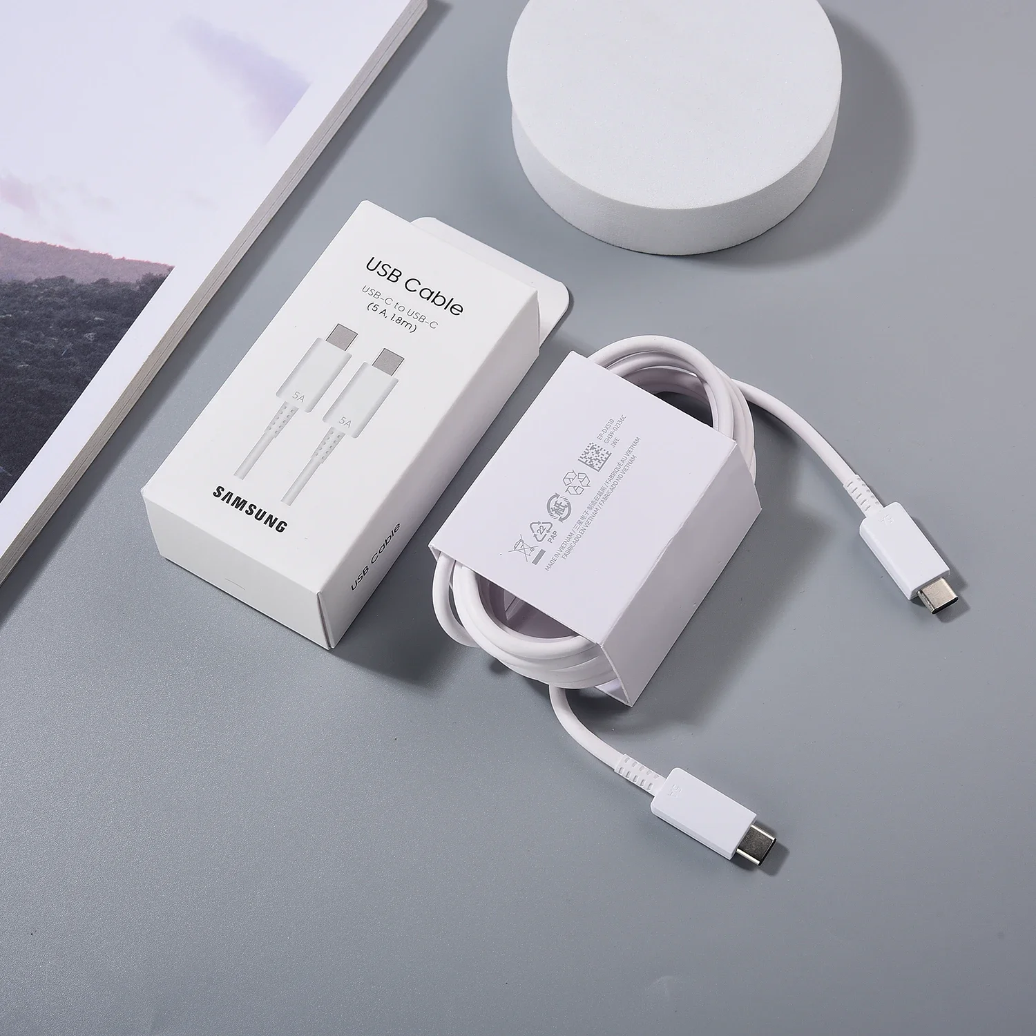 5A Pd Usb Cable Samsung 45W Type C To Type C Super Fast Charging Cabel Galaxy S24 S23 S22 Ultra S20 S21 S23 FE A55 Charger Cord view 3