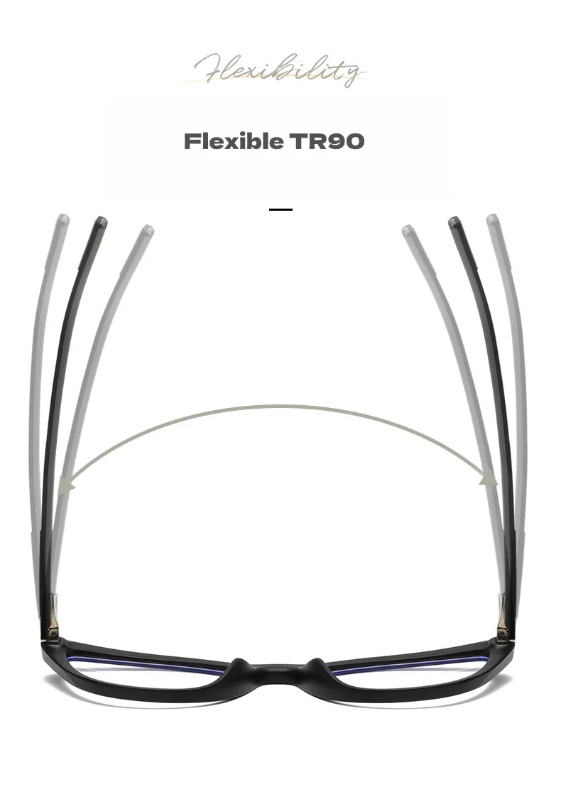F·DRACON TR90 Mode Retro Cat Eye Damen Brillengestell Ultraleichte optische Anti-Blaulicht-Brille für Damen – Detail 3