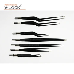 2023 V-LOCK non-stick 150mm 180mm 200mm 220mm 240mm Coagulation bayonet bipolar forceps Compatible for electrosurgical unit