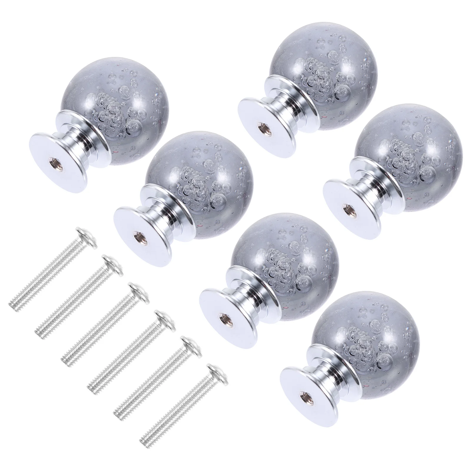 

6 Pcs Diamond Crystal Bubble Ball Handle Handles for Dresser Drawers Decorative Home Door Supply