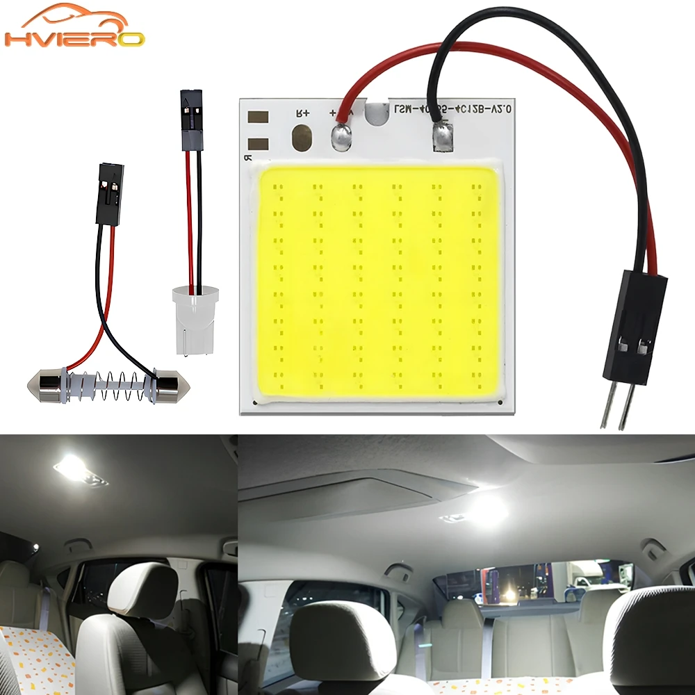 Car Interior Reading Universal Accessories Led T10 BA9S COB W5W C5W 24/36/48SMD Options Ceiling Lights Dome Lamp Multiple Colors