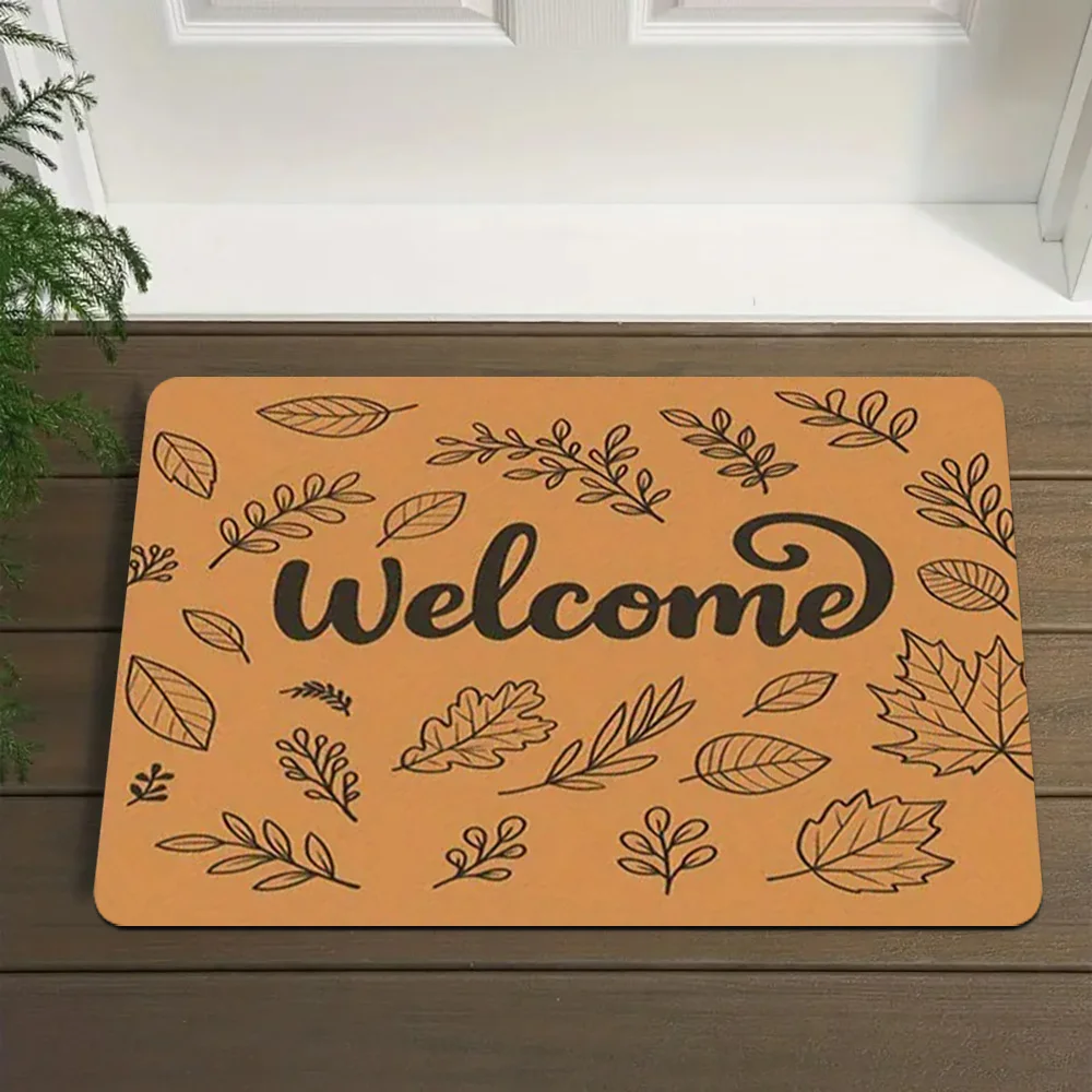 

1 шт. коврик для пола с узором в виде листьев, из полиэстера, который можно стирать в машине, подходит для спален и гостиных.