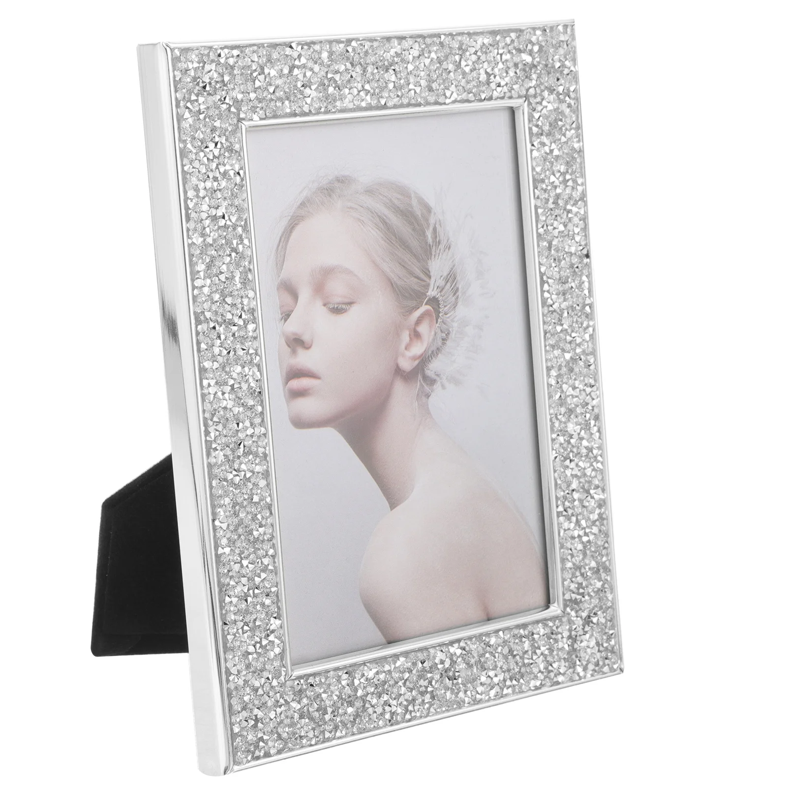 

Glass Picture Frame Desktop Wedding Tabletop Photo Display Elegant Decorative Metal Frame for Home Office