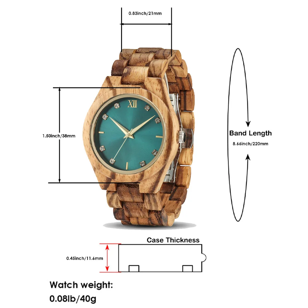 Fashionable Luxury Women\'s Watch, Retro Wooden Women\'s Quartz Wrist Watches, Wood Clock for Valentine\'s Day Gift for Girlfriend