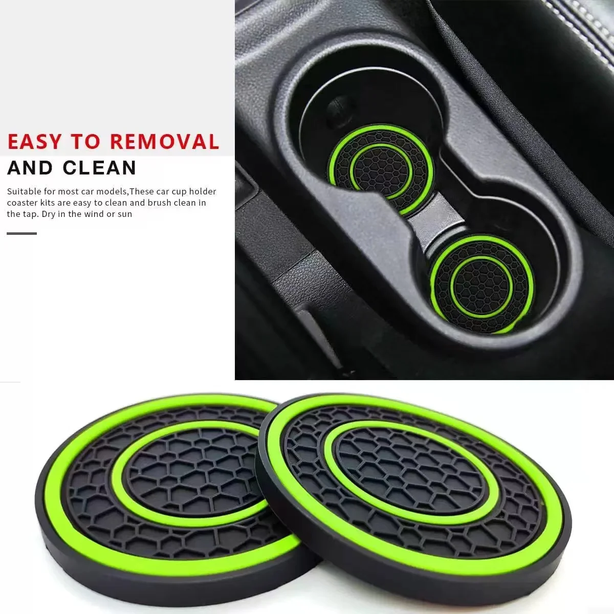 2 stücke Nicht-slip Auto Wasser Tasse Pad Für Tesla Und SUV Limousine Gummi Matte Für Flasche Halter Coaster auto Innen Anti-skid Tasse Halter – Detail 14