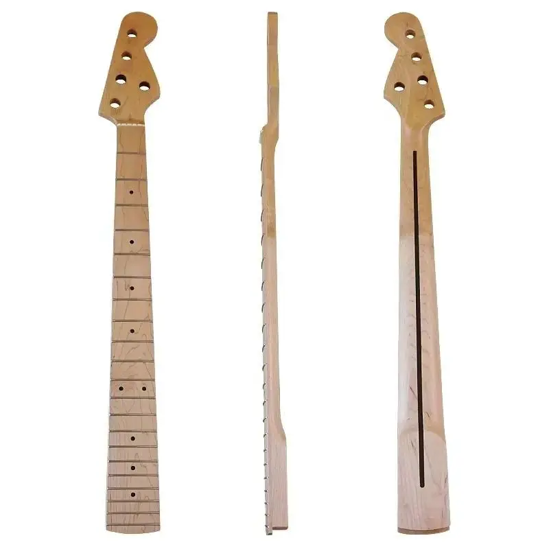 

5-string bass guitar neck, five-string electric guitar neck, matte finish maple wood, 21 frets, instrument modification DIY