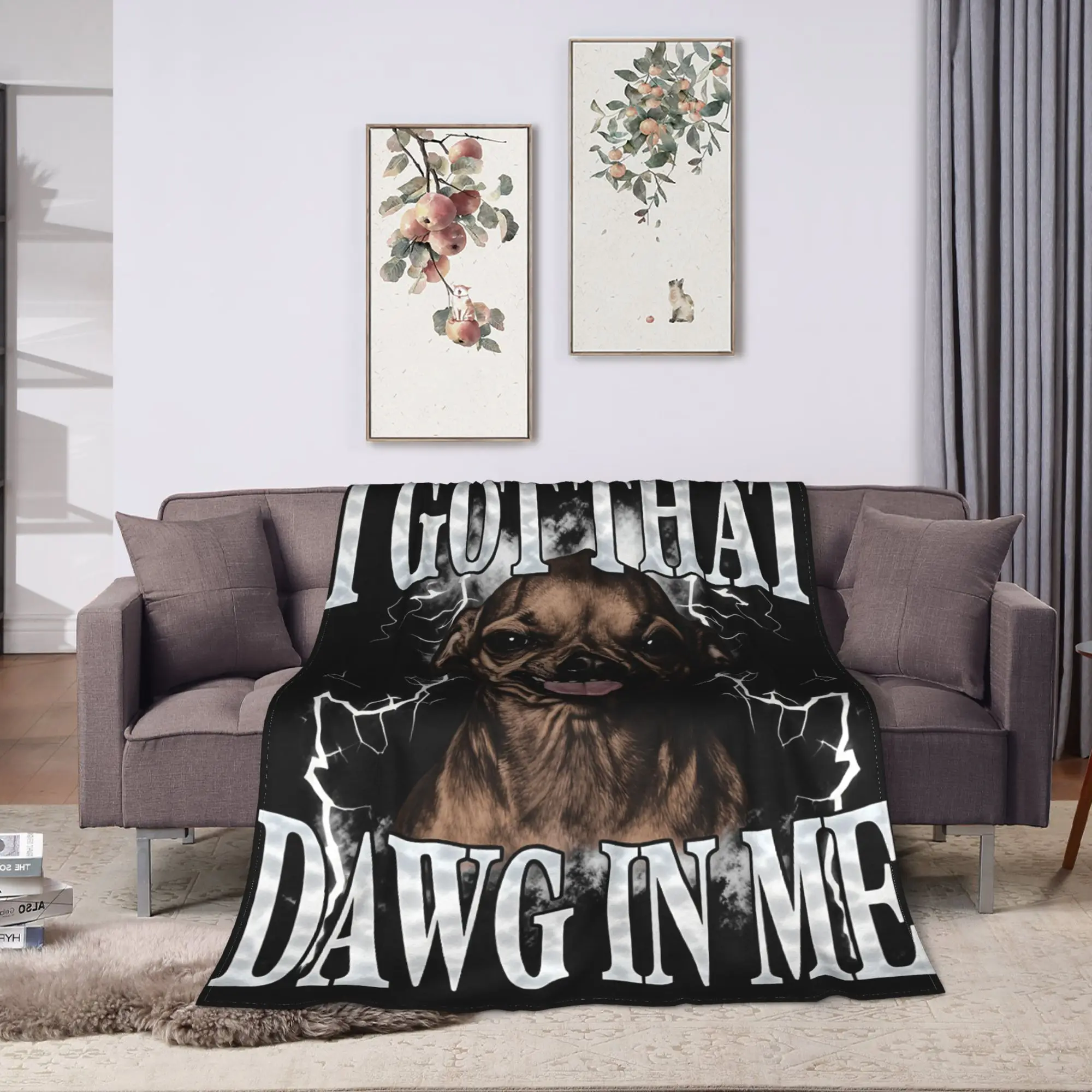 I GOT THAT DAWG IN ME CHIHUAHUA Flannel Blanket Adults Child  Soft Throw Blanket Winter Chair Bedspread Sofa Bed Cover