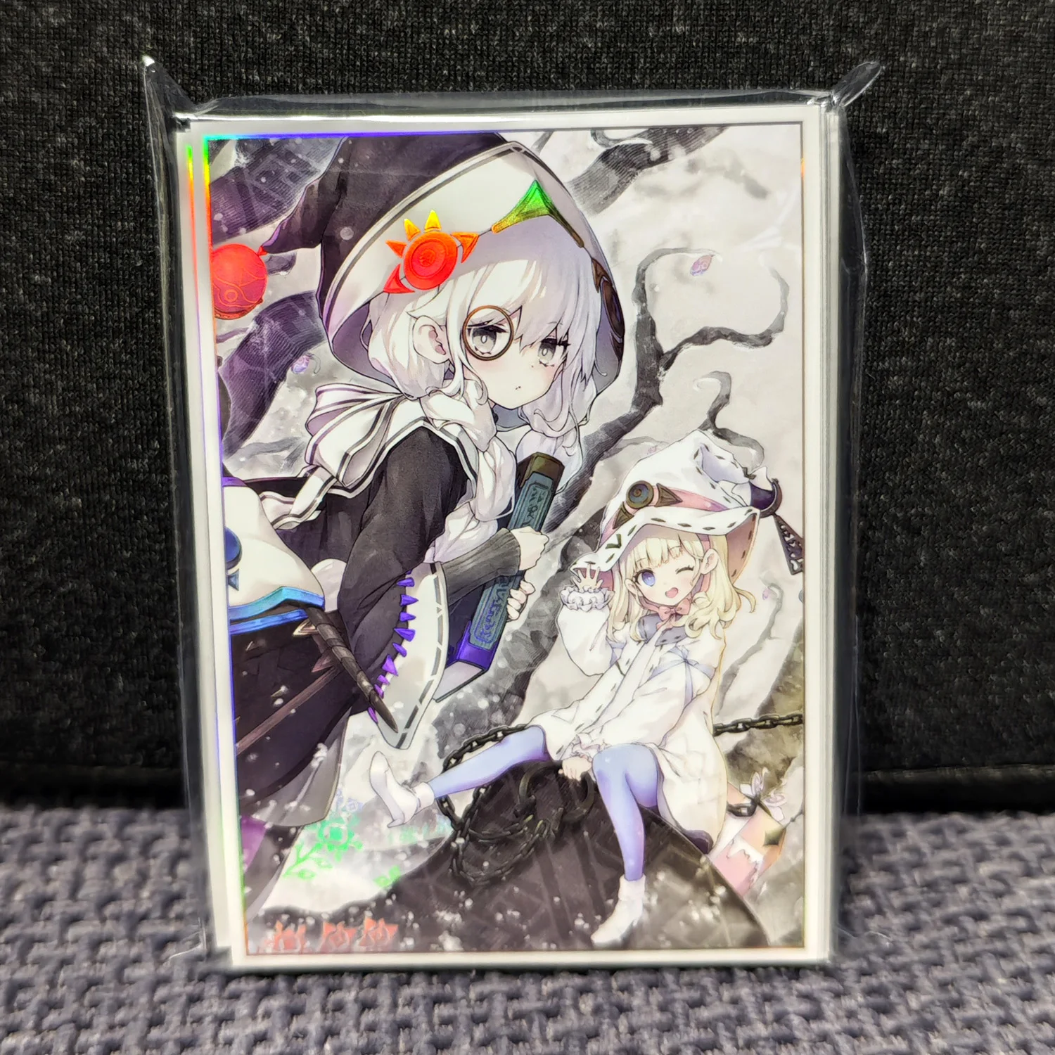 50PCS Yugioh Elzette & Astellar of the White Forest Card Sleeves Yu-Gi-Oh! OCG Trading Card Shine Protective Case Cover