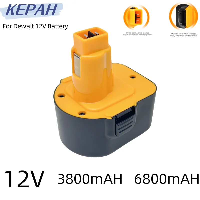 For Dewalt 12V Battery 3.8Ah  6.8AH DC9071 DW9072 DW9071 DE9074 DE9037 DE9071 DE9072 DE9075 12 Volt Battery Cordless Power Tool