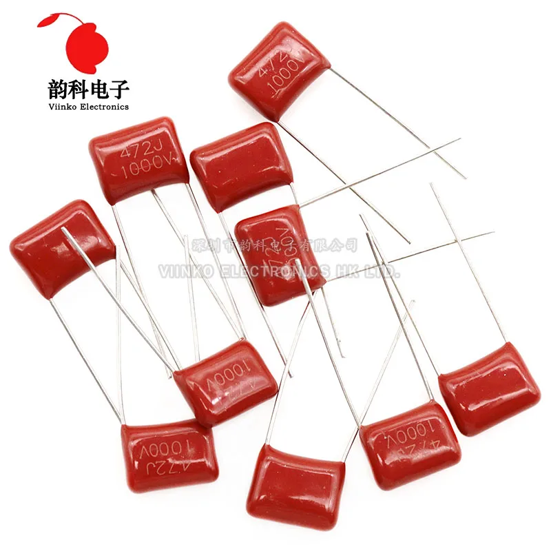 10pcs 1000V 224 104 102 222 472 1KV CBB capacitor 2.2NF 4.7NF 0.1UF 100NF 0.22UF 220NF 0.001UF 1NF 1000PF 102J 472J 104J 224J