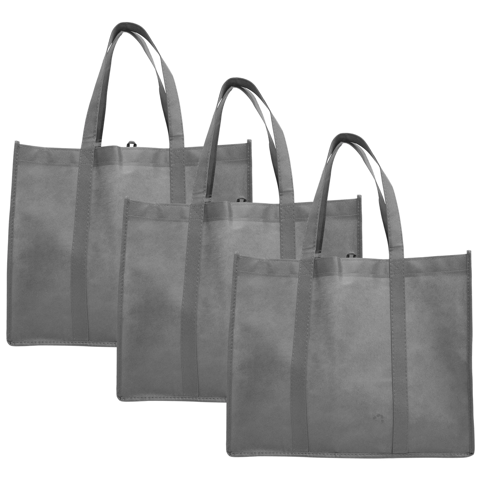

3pcs Set 41x26x33cm Gray Non-woven Reusable Foldable Large Capacity Storage Bag Tote Bags Non Woven Tote Bags Cloth Storage