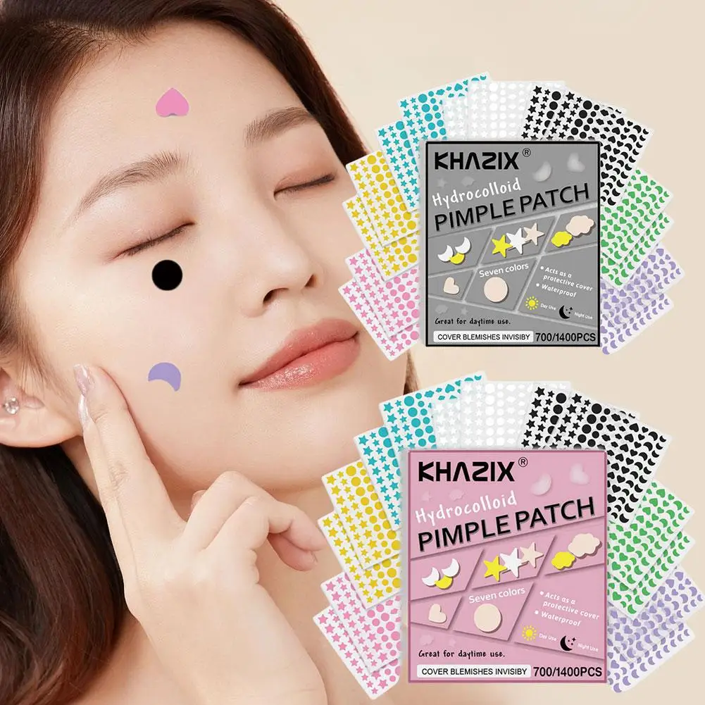 700/1400 Pcs Star Moon Acne Patch Mild Non-irritating Lightens Acne Hydrocolloid Acne Sticker For Blackheads Closed Comedon G8T2