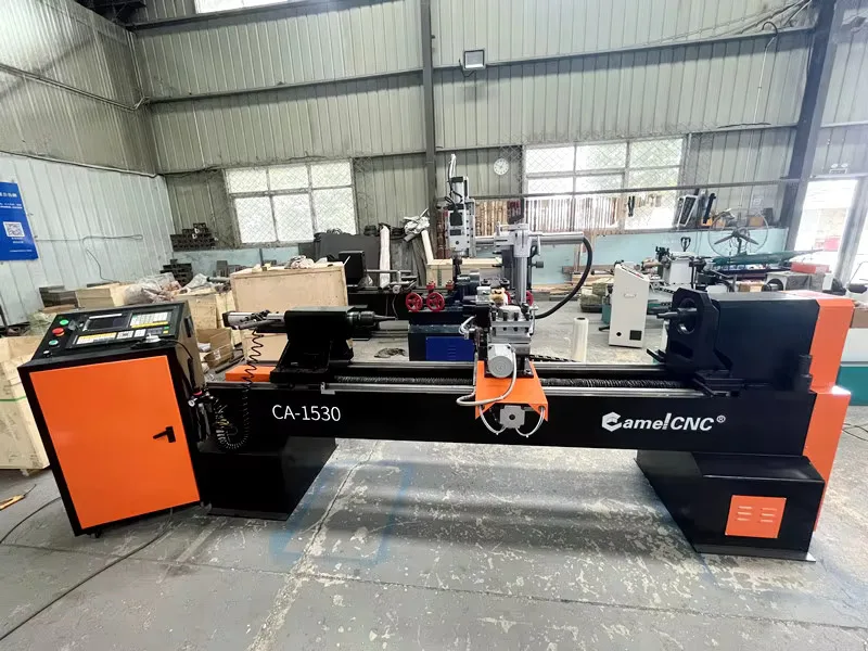 Torno de madeira CNC automático Ca-1530 com sistema de controle profissional de 4 eixos
