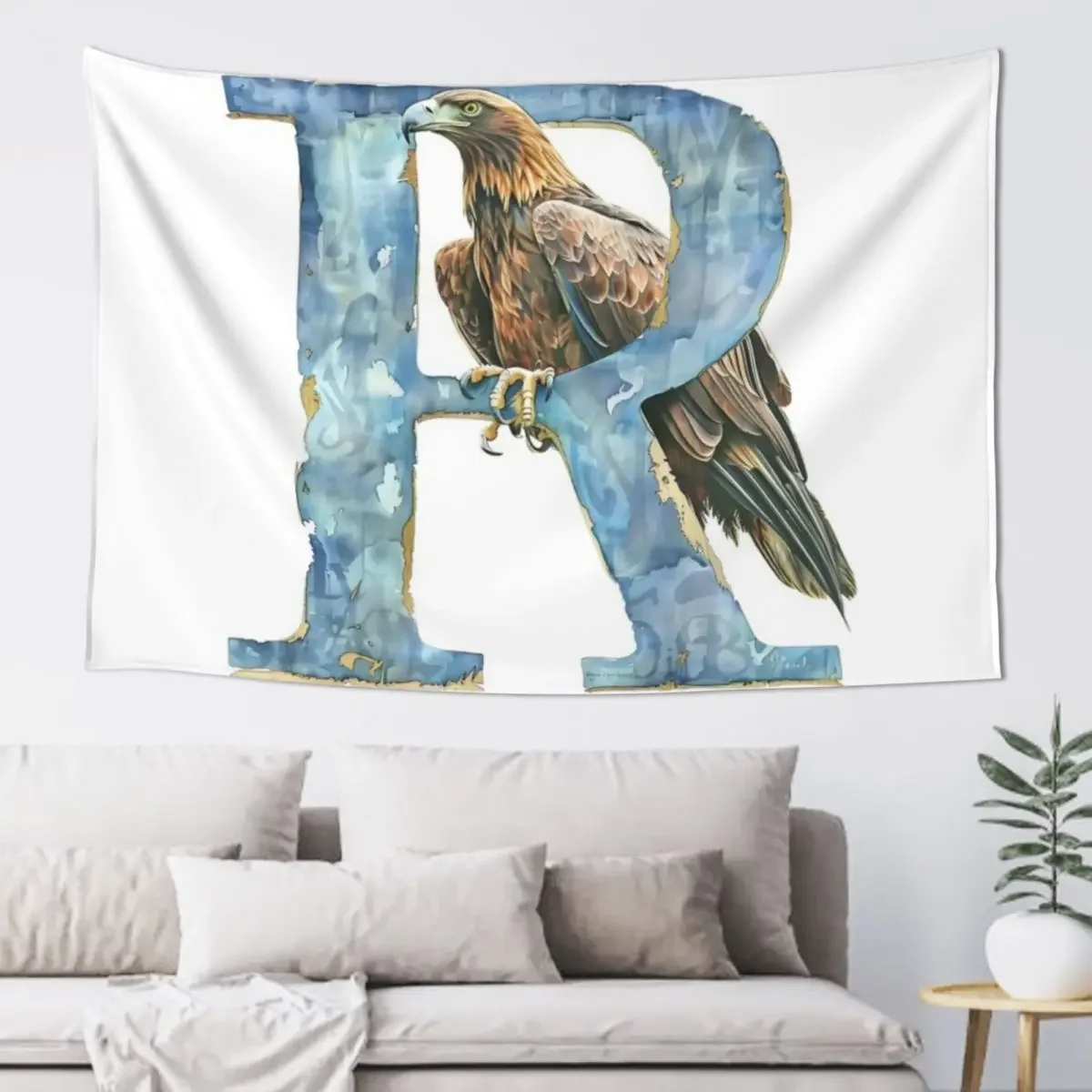 Eagle and the letter R - Patina - Fantasy Tapestry On The Wall Bedroom Decoration Tapestry