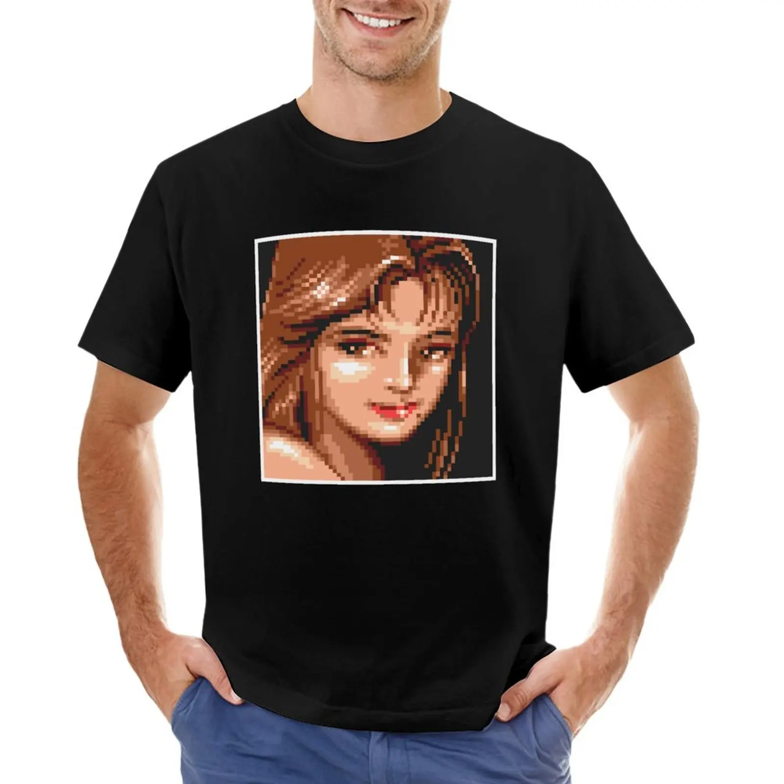 Streets of Rage Blaze Fielding Portrait T-Shirt graphics Blouse heavyweights summer tops mens fashion