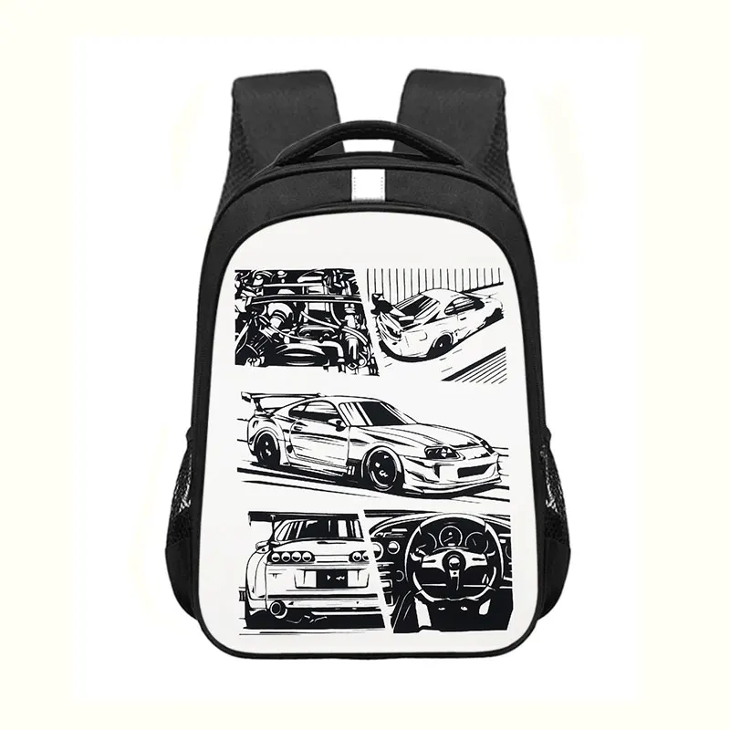 Japan JDM Racing Car Print Backpack Engine Turbo Women Men Rucksack Children School Bags for Teenager Laptop Backpack Travel Bag