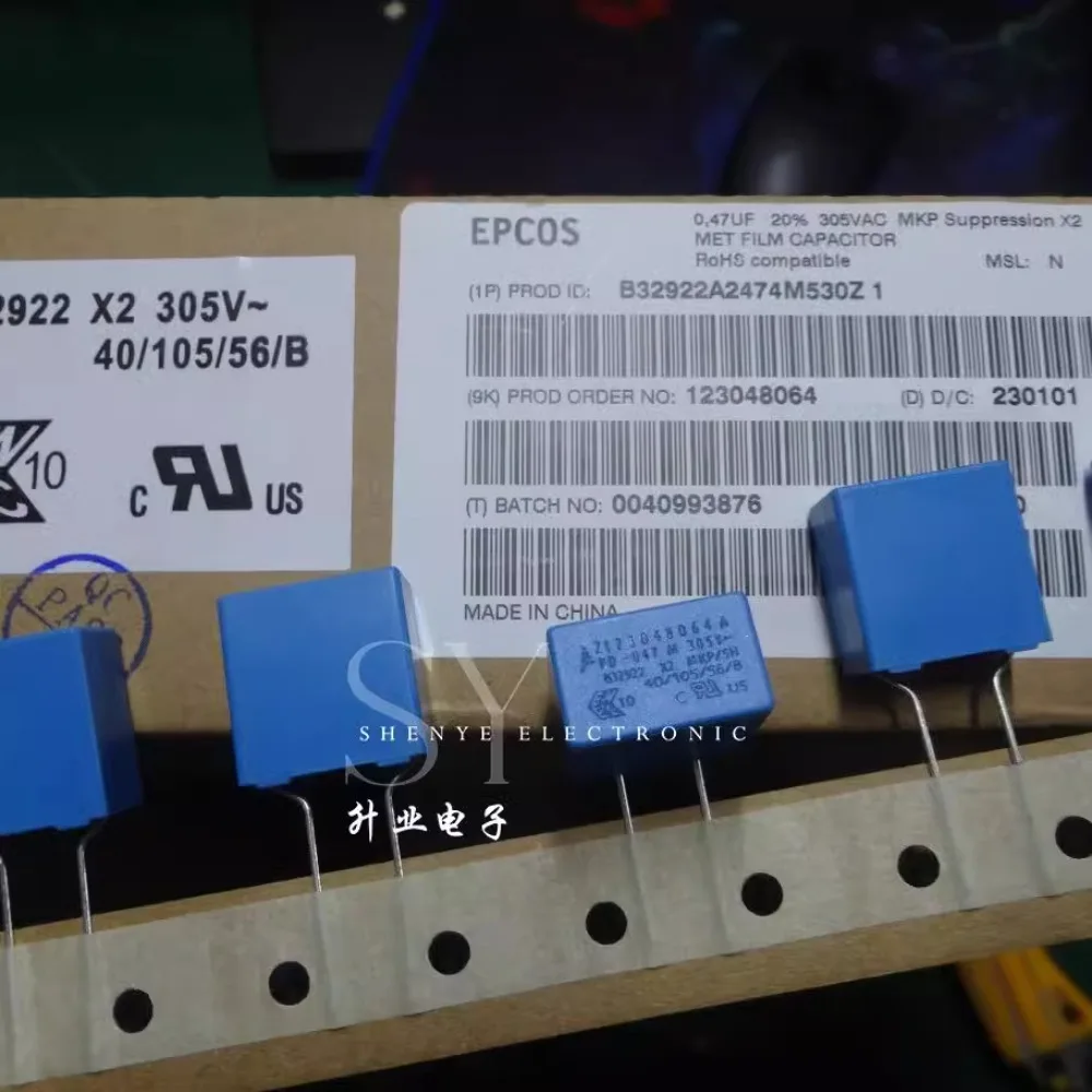 

10PCS EPCOS 0.47uf/305vAC 470nf u47 474 New film capacitor B32922A2474M53