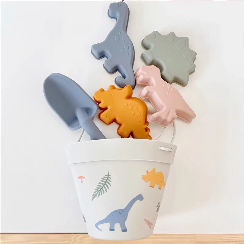 Jouets de bain pour bébés, modèle animal mignon, pour la plage, en caoutchouc, moule de sable, ensembles d'outils