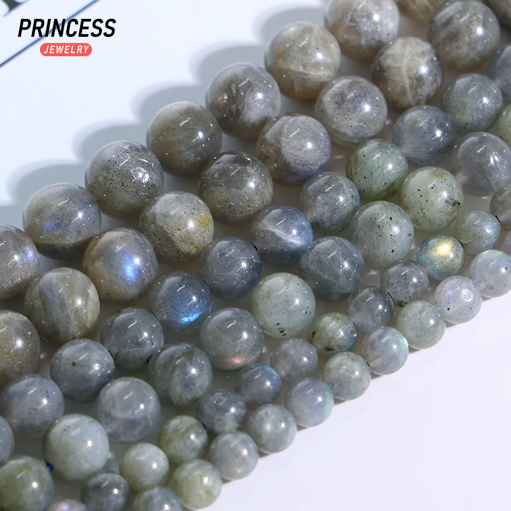 Natural Madagascar Labradorite Energy Stone Beads for Jewelry Making DIY Bracelet Necklace Accessories 4 6 8 10 12m