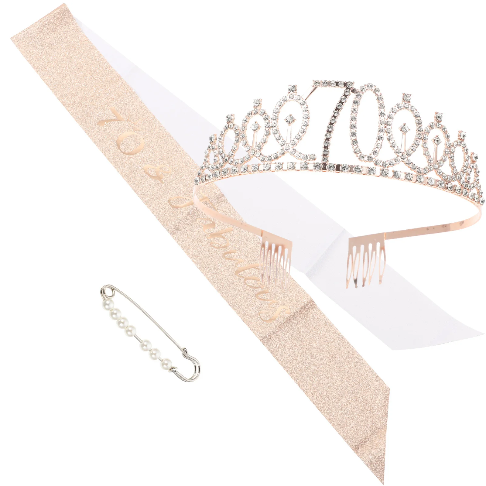 

1Set Birthday Shoulder Strap Crown Comfortable Decorative Party Gift Set Birthday Party Crown Adornments