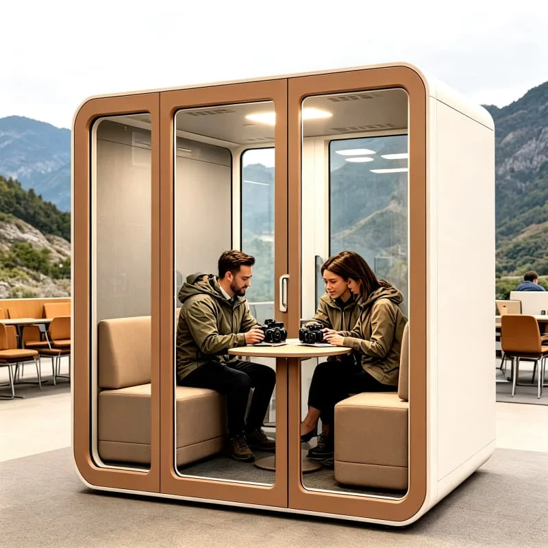 Premium Soundproof Booth Acoustic Pod Office Cabin With Acoustic Foam Interior For Superior Sound Isolation Customized