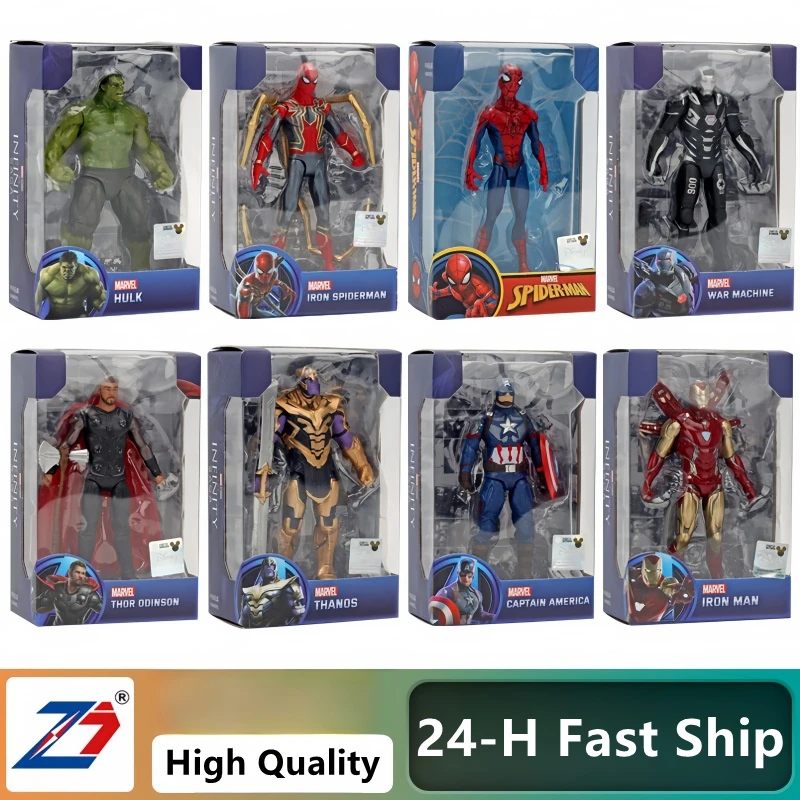 10cm Marvel Legends Figure MK85 Iron Man Spiderman Captain America Thor Hulk Avengers Anime Model Doll Action Figures Toys Gifts