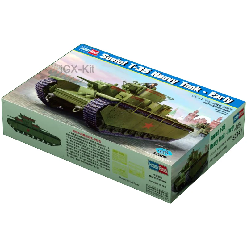 

Hobbyboss 83841 масштаб 1/35, советский T35 T-35, ранний тяжелый танк, автомобиль, хобби, ремесленная игрушка, пластиковая модель, строительный комплект