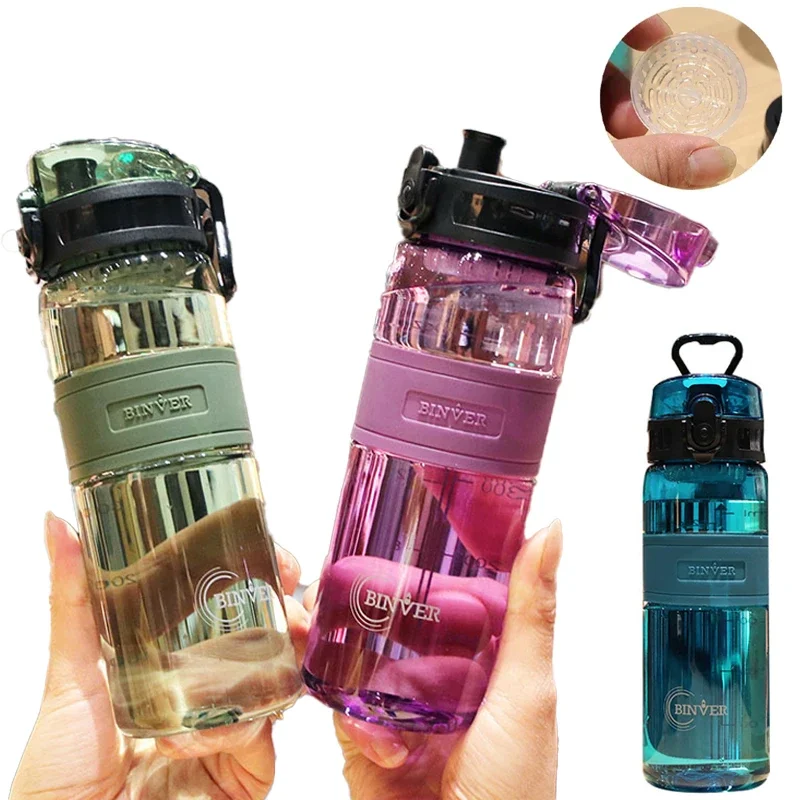 Sport Water Bottle Protable Multi-color Large Capacity Plastic Leak Proof Water Cup Drinkware Teaware for Student Outdoor Travel