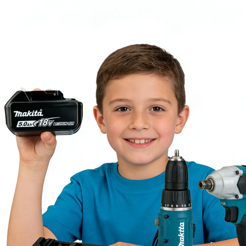 

100% Original Makita 18V 5.0Ah LXT Lithium-Ion Battery BL1850B with LED Charge Indicator