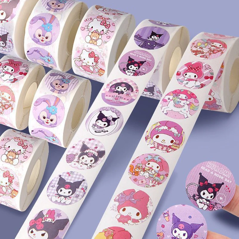 

500 шт. наклейка Sanrio Hello Kitty Kuromi Melody Cinamonroll детский дневник «сделай сам» для ноутбука, багажа, скейтборда, граффити, наклейки, классическая игрушка