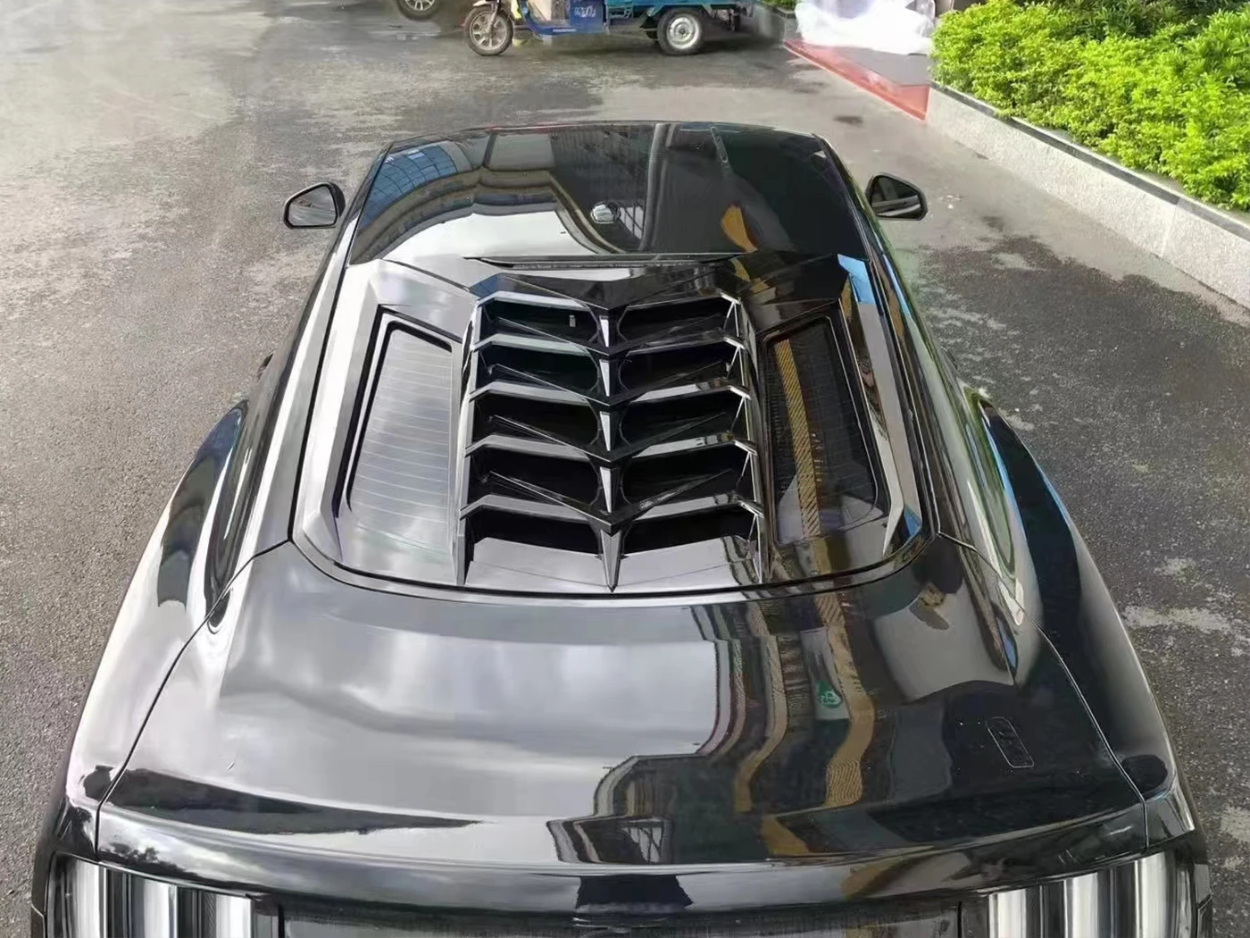 المصد الأمامي GT500 نمط الصفائح المعدنية ختم هود غطاء المحرك هود الألومنيوم لموستانج 2018-2022 طقم الجسم #4