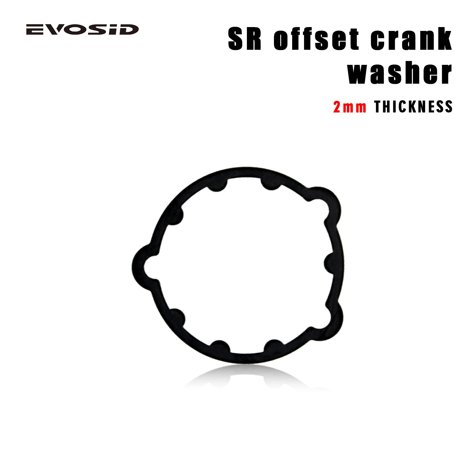 EVOSID Ultraleichte MTB Fahrrad Kurbelgarnitur Offset Unterlegscheibe 2mm Für SRAM Gx xx1 Eagle Offset Kurbel Unterlegscheibe Rennrad Kettenblatt Spacer