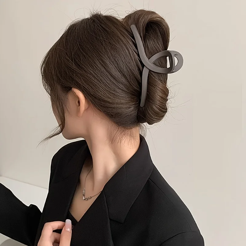 3 Stück elegante, mattierte Haarspangen, geeignet für Frauen – große Größe, rutschfeste Haarspangen mit Kreuzdesign, Haarschmuck für Damen – Detail 6