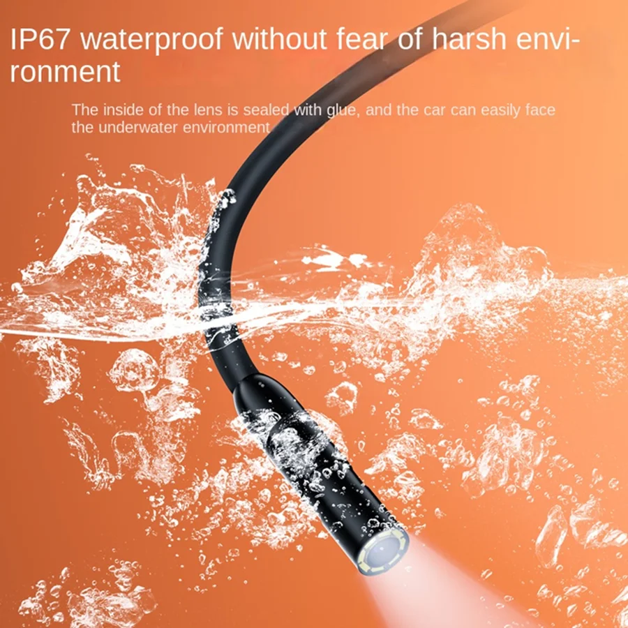 منظار USB لهاتف OTG أندرويد 7.0 ملم Borescope فحص كاميرا ثعبان IP67 مقاومة للماء مع 6 أضواء LED للنوع C