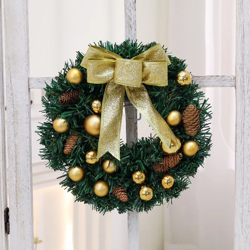 Christmas Wreath Lighting Decoration Simulation Vine Circle Hotel Door Hanging Scene Decoration Christmas Decoration