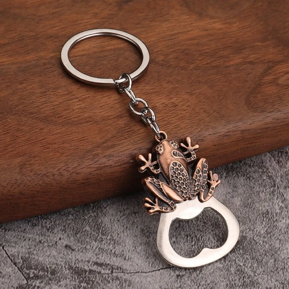 Frog Wolf Turtle Bottle Opener Hanging Pendant Bronze Color Metal Lion Keyring Metal Mini Pocket Beer Opener Keychain