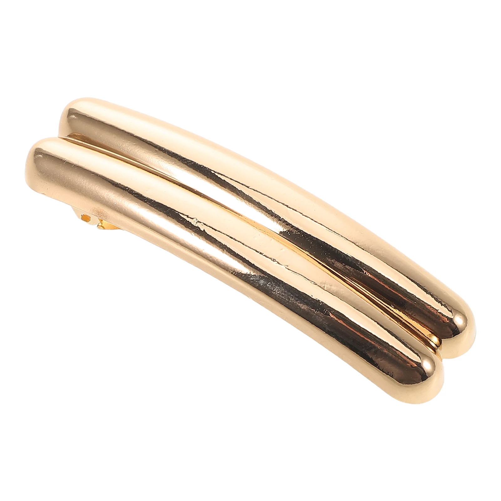 

Серебряная металлическая изогнутая заколка для волос, простая боковая заколка, элегантная заколка для волос, свадебные аксессуары, женские милые простые заколки для волос