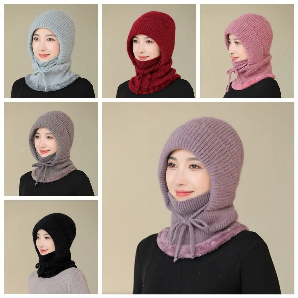 الخريف حماية الأذن محبوك قبعة بالاكلافا الرقبة أدفأ سميكة الشتاء قبعة صغيرة لينة واقي الوجه مقنعين قبعة كل مباراة #5