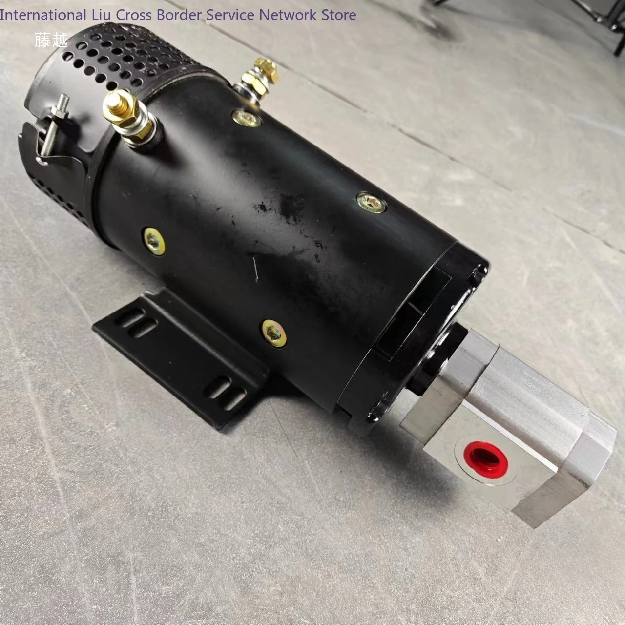 Oil pump motor 24V48 volts, trailer dump electric power take-off, hydraulic electric motor, gear pump