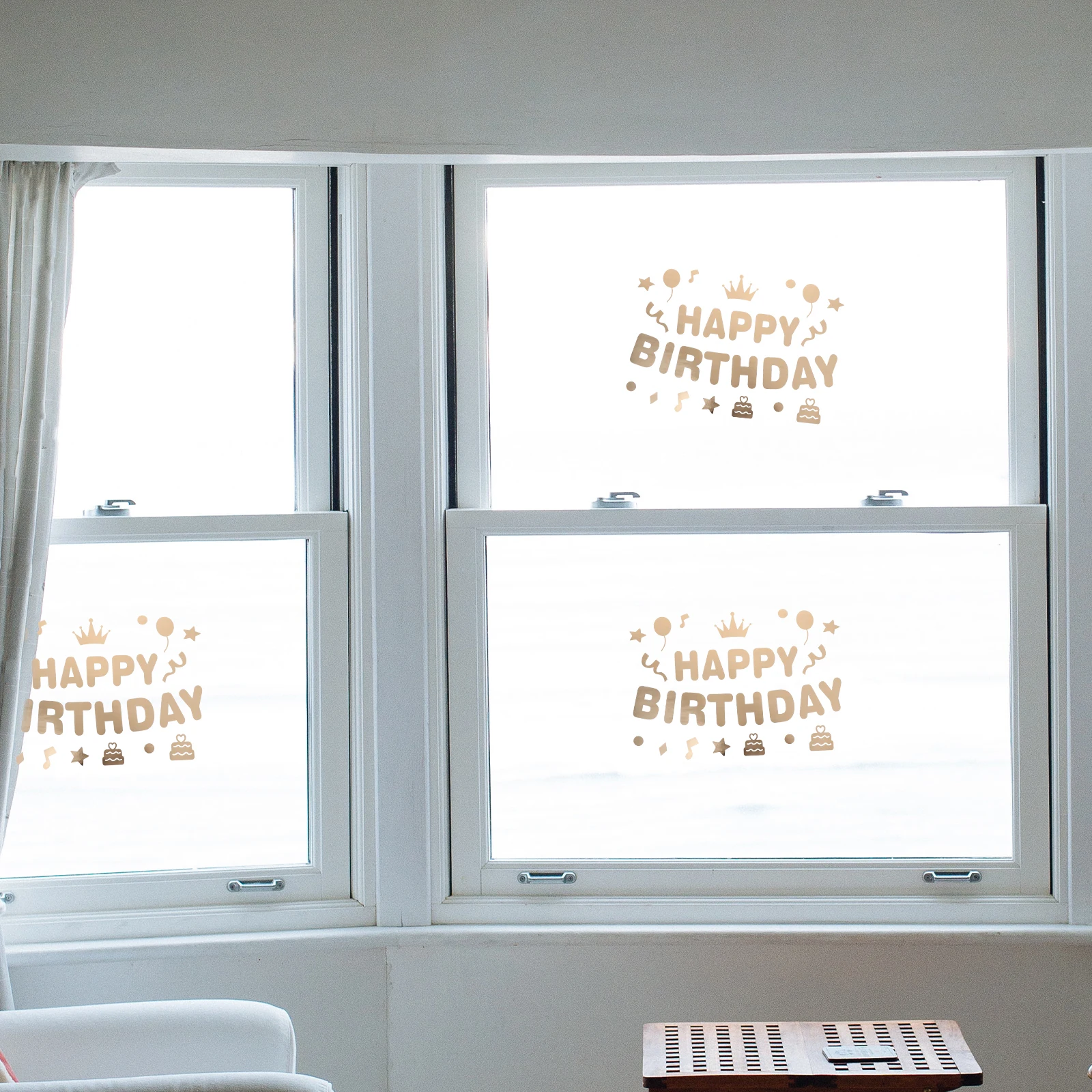 

5 Pcs Self-adhesive Stickers Birthday Window Clings for Classroom Applique Plastic Scrapbook