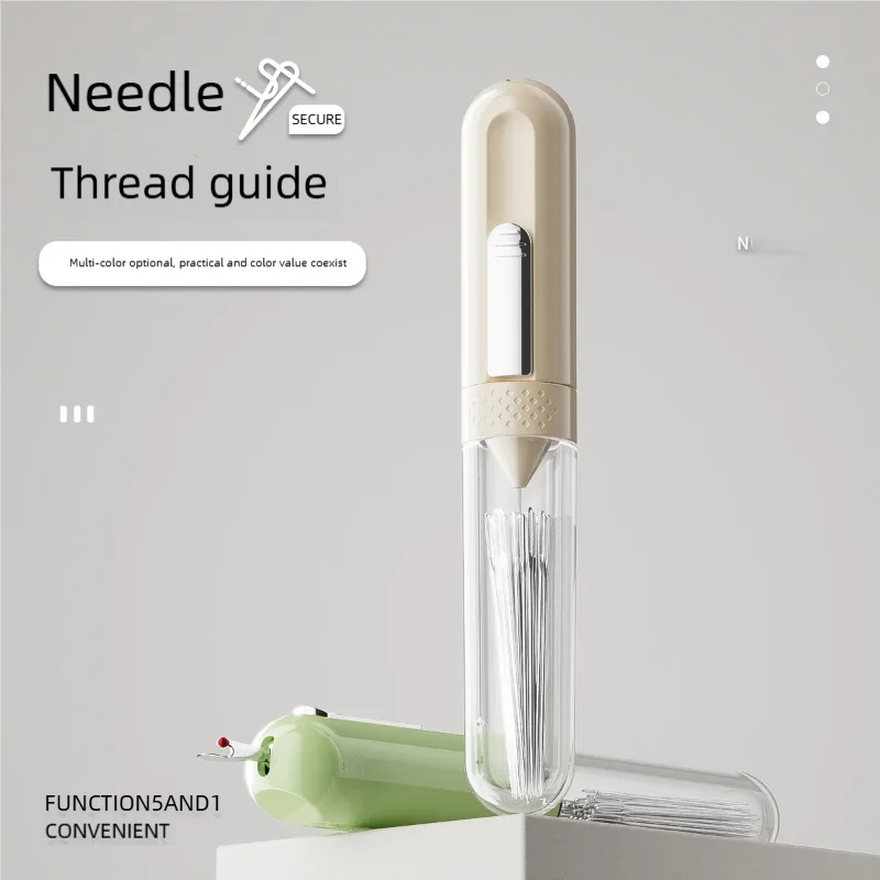 Five-in-One Needle Threader – New, Portable, Multi-Functional Threading Tool for Home Use, Ideal for Seniors and Hand Sewing.