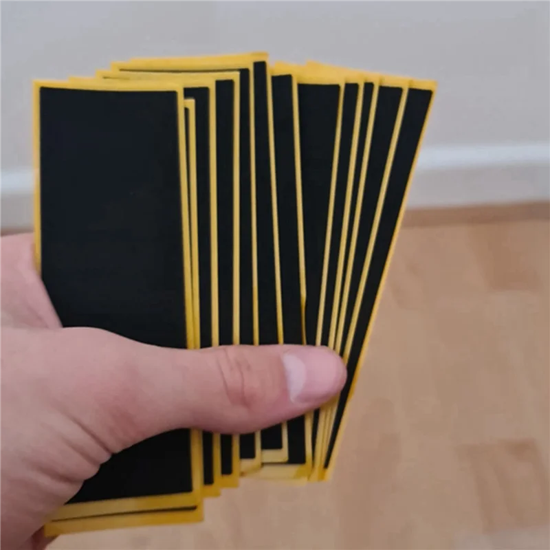 A41I 400 개/몫 검은 지판 데크 미 절단 테이프 스티커 검은 폼 그립 테이프 스티커 38Mm x 110mm