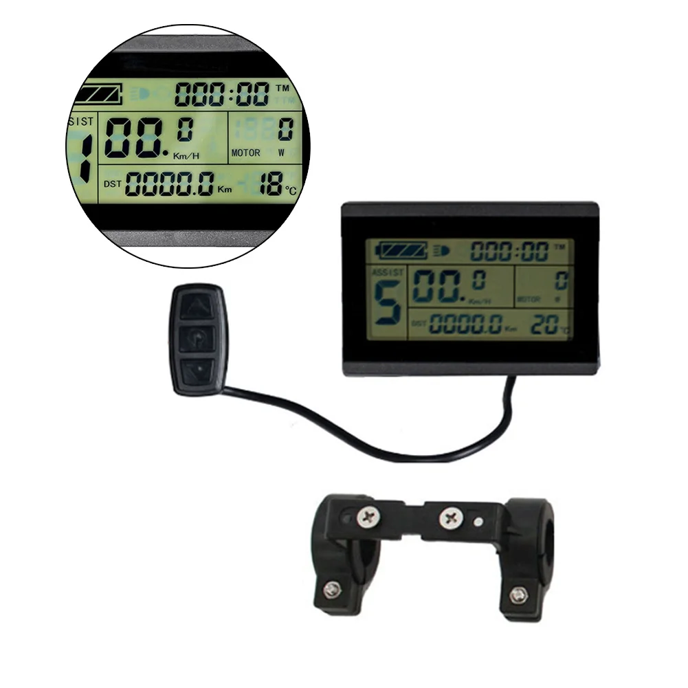 

24/36/48V E-Bike KT-LCD3U LCD SM Display Meter With USB Socket For KT Series Controllers KT-LCD3U SM-5Y Standard Interface