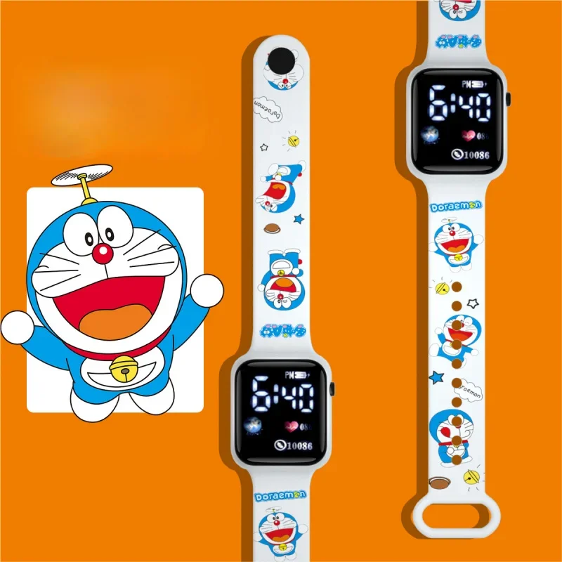 ステッチポケモンピカチュウ漫画プリントボタン LED 電子時計ティーンエイジャーファッション人格プリントスクエア電子時計