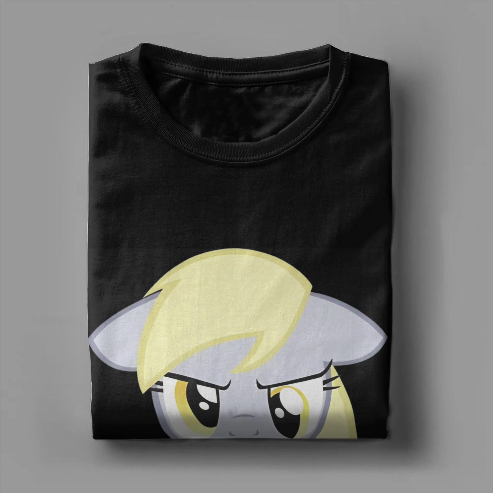 Oversized T Shirt Beach Muffins Derpy Hooves Trending T Shirts 100 Cotton Tee Shirt for Men Y2K Basic Design Short Sleeve view 4