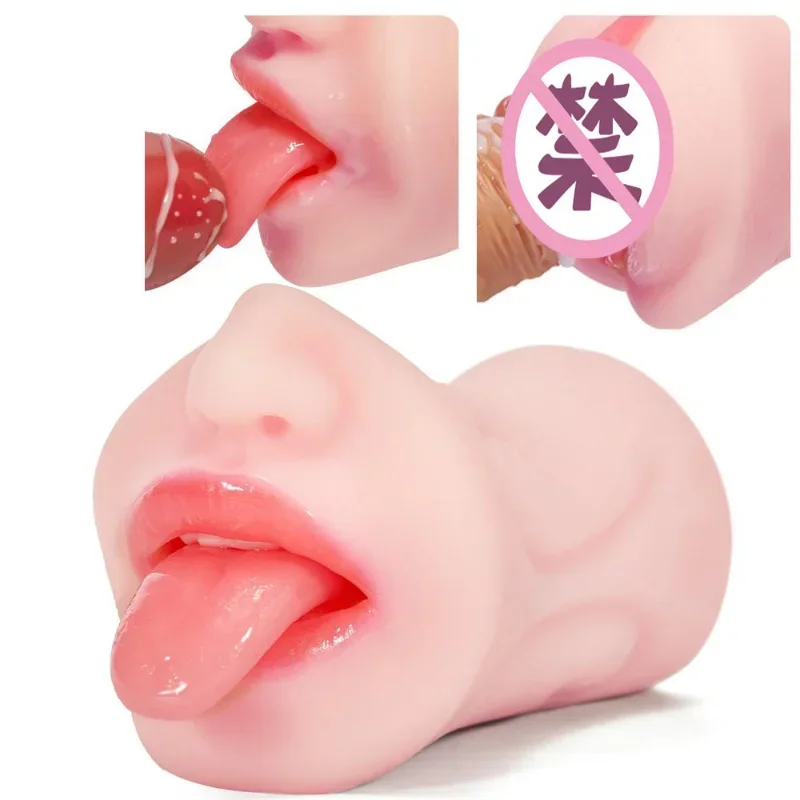 NEW Inverted Mold Blowjob Vaginal Double-head Tongue Anal Masturbator for Men's Masturbation Cup 3 In 1 Adult Sex Toys for Men