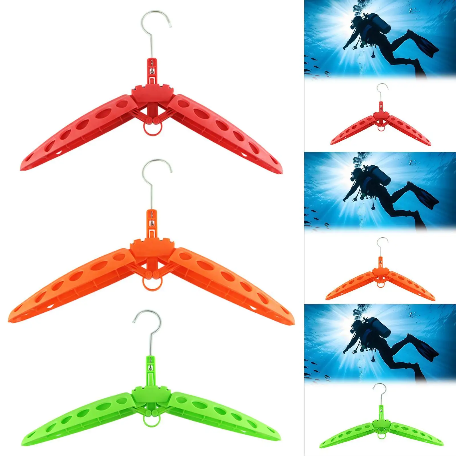 Colgador de traje de neopreno, soporte para ropa, colgador de traje de buceo grueso y resistente, plegable para traje de buceo, surf, snorkel, regalo para surfista