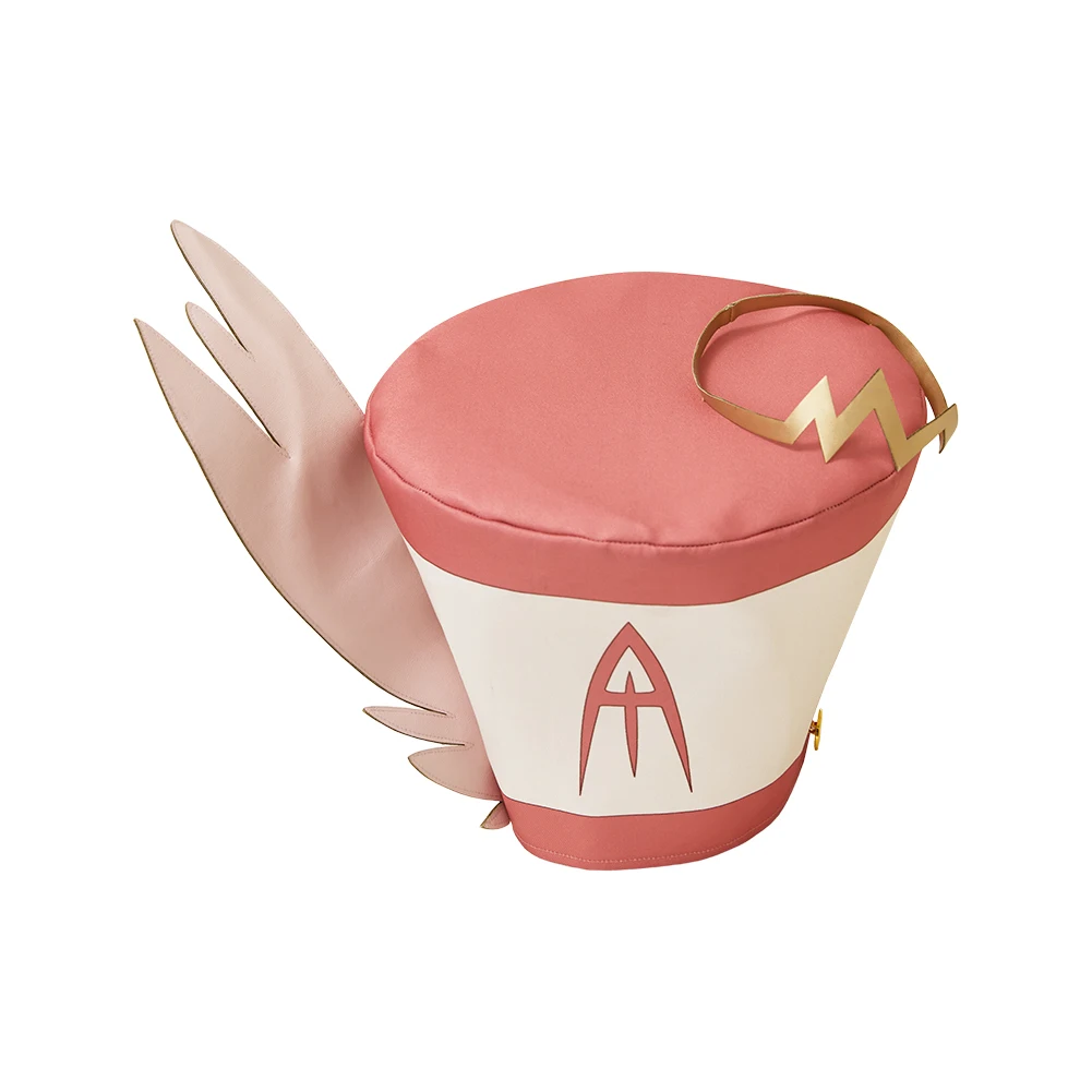 TV Hell Inn Cosplay Abel Cosplay Feather Hat Pink White Leather Cape Costume Accessories Halloween Carnival Party Outfits Gifts