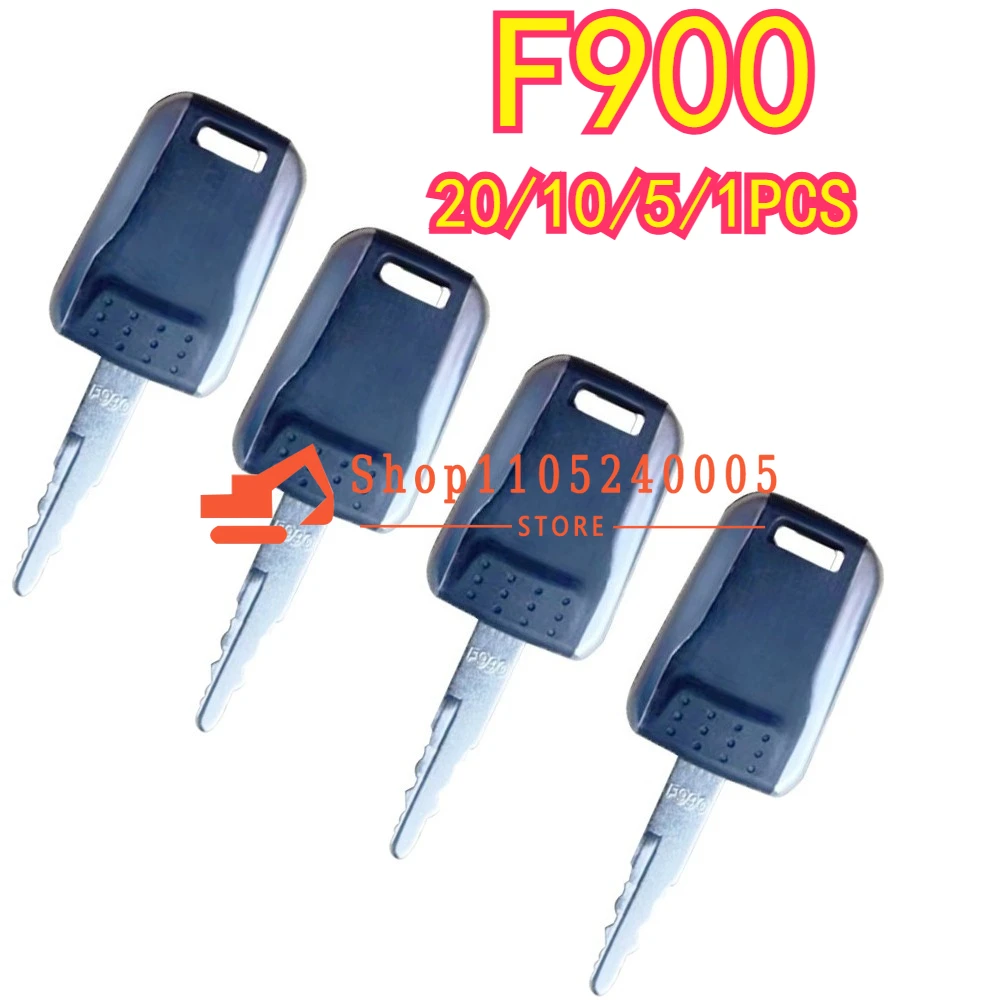 20/10/5/1PCS F900 Ignition Keys for Excavator Heavy Equipment Ignition Start Switch Door Lock Fit E80