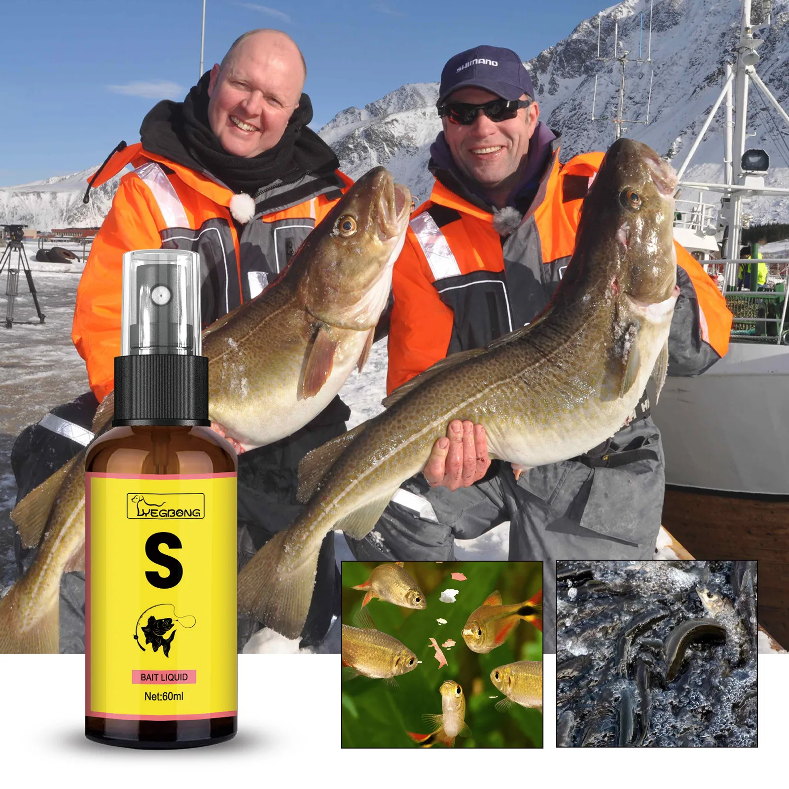 Natural Absorb Scent Fish Attractants For Absorb , Fishing Additive Spray High Concentration Absorb Attractant Enhancer 60ml